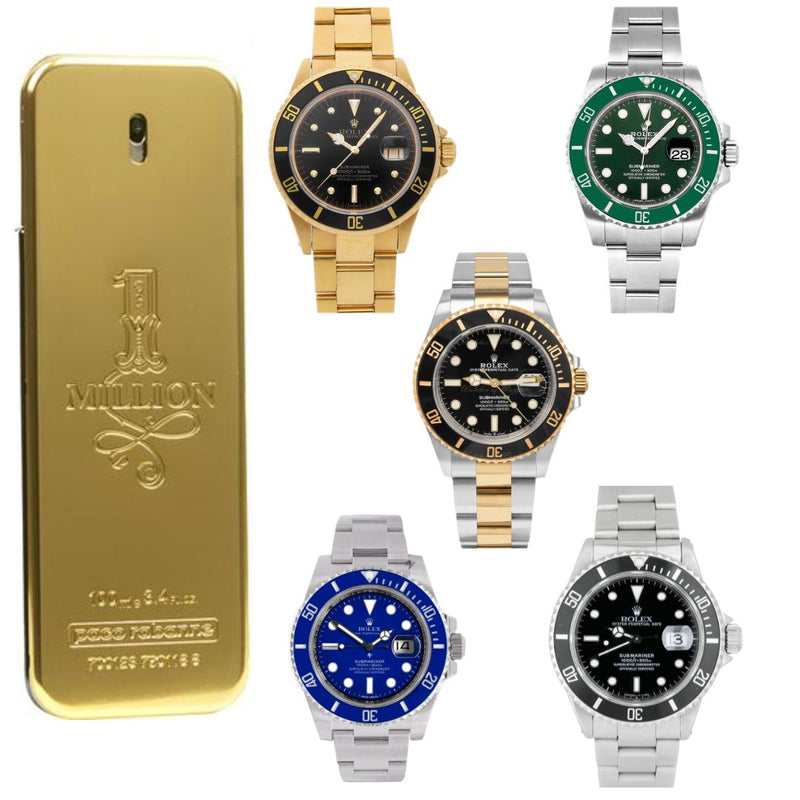 KIT 2 ONE MILLION + RELOJ ROLEX SUBMARINER