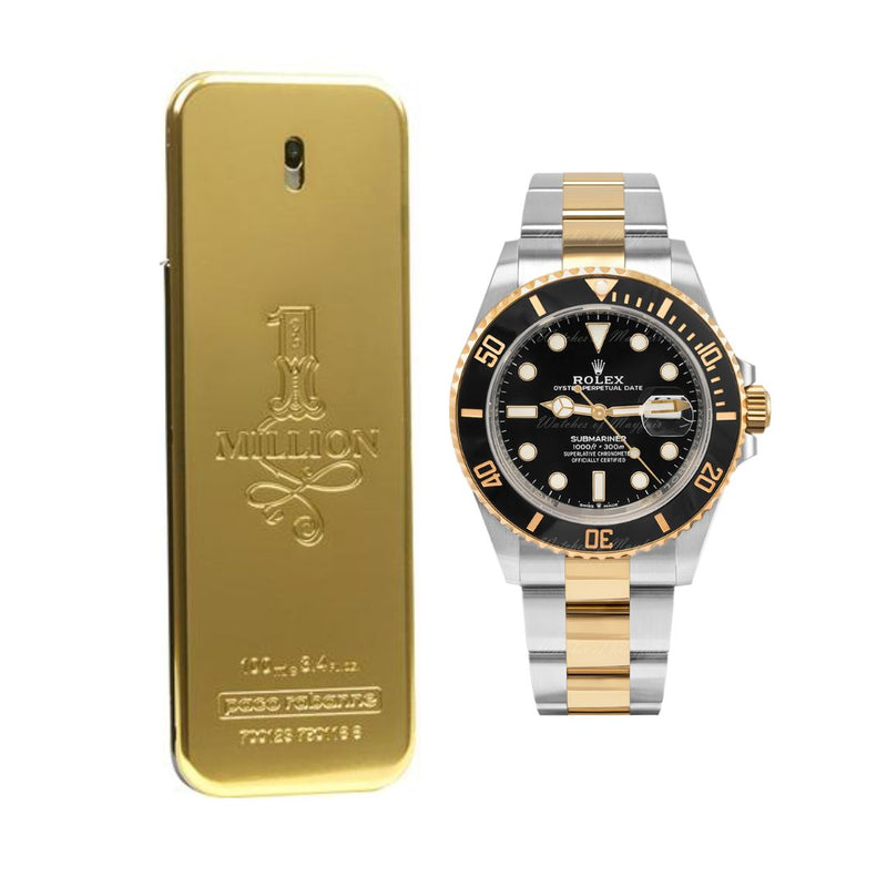 KIT 2 ONE MILLION + RELOJ ROLEX SUBMARINER